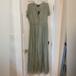 Sage green cottage core Lulu’s dress, size Medium